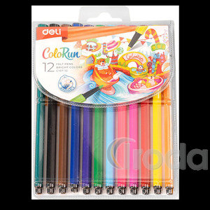 DELI Filctollkészlet, 12 darabos, ColoRun