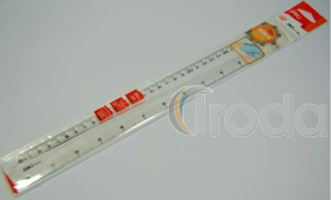 Vonalzó, műanyag, 30 cm, DELI WOOVE