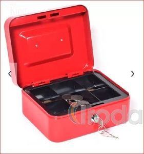 Pénzkazetta 300x240x90mm piros, King Safe