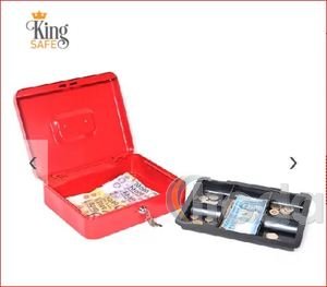 Pénzkazetta 250x180x90mm piros, King Safe