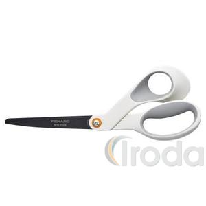 Olló, általános, tapadásmentes, 21 cm, FISKARS Titanium, fehér