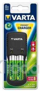 Töltő Varta Pocket Charger 1db töltő + 4 db AA 2100mAh akku