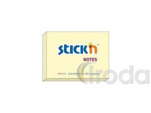 Öntapadós jegyzettömb 76x101, pasztell sárga, 100lap Stick'n