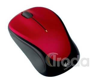 Logitech M235 egér, vezeték nélküli, optikai, piros, közepes méret