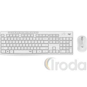 Eg&eacute;r- &eacute;s billentyűzet k&eacute;szlet, vezet&eacute;k n&eacute;lk&uuml;li, USB, LOGITECH, MK295, piszkosfeh&eacute;r