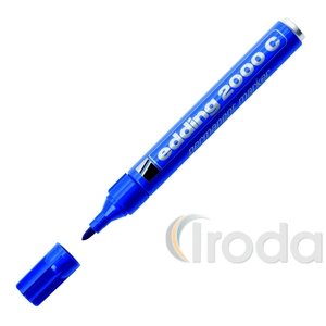 Filctoll alkoholos Edding 2000, kerek hegy, fém test, kék