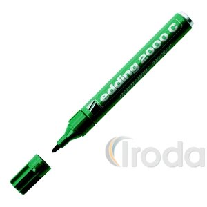 Filctoll alkoholos Edding 2000, kerek hegy, fém test, zöld