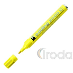 Filctoll alkoholos Edding 2000, kerek hegy, fém test, sárga