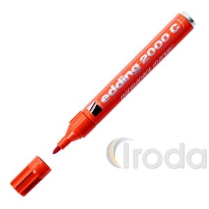 Filctoll alkoholos Edding 2000, kerek hegy, fém test, narancs