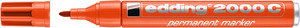 Filctoll alkoholos Edding 2000, kerek hegy, fém test, narancs