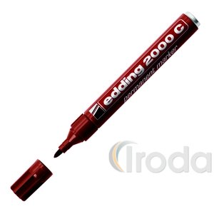 Filctoll alkoholos Edding 2000, kerek hegy, fém test, barna