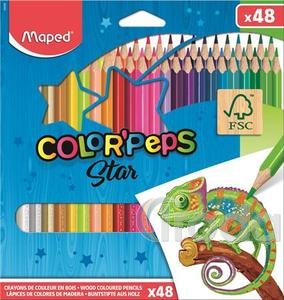 Színes ceruza készlet Maped Color Peps 48 szín, háromszögletű test