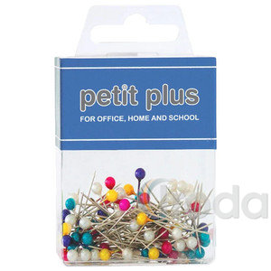 Gombostű PETIT PLUS BC sz&iacute;nes fejjel műanyag dobozban