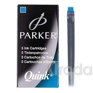 Töltőtoll patron Parker Quink hosszú, kék mosható festékkel, 5db/dob