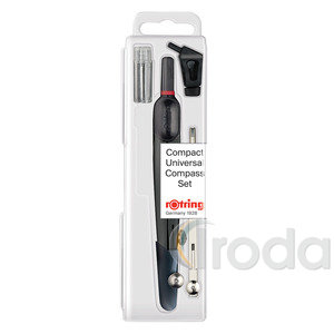 Körzőkészlet, univerzális, 4 darabos, rOtring COMPACT