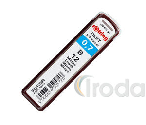 Nyomósiron betét Rotring, 0,7mm B 12szál/tubus