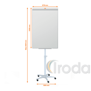 Flipchart tábla Nobo Classic acél mobil fehértábla és flipchart állvány, fehér