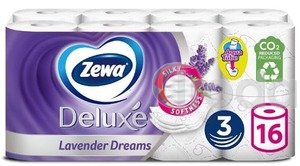 Egészségügyi papír Zewa Deluxe 3 rétegű toalettpapír 16 tekercs levendula/lila