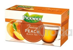 Tea Pickwick fekete tea, őszibarack ízzel 20x1,5gr