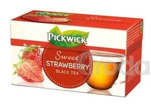 Tea Pickwick fekete tea, földieper ízzel 20x1,5gr