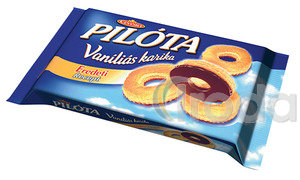 Vaníliás karika étcsokoládés Pilóta 150g