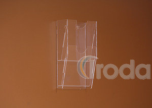 Prospektus/Brosúra tartó 2 zsebes fali A4, 33mm gerinccel