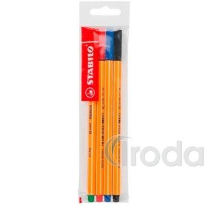 Tűfilc készlet 0,4mm 4 színben Stabilo Point 88