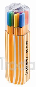 Tűfilc készlet, 0,4 mm, STABILO Point 88 Twin Pack, 20 különböző szín