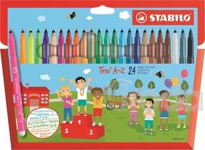 Filctoll készlet Stabilo Trio A-Z, 30 szín