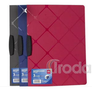 Klippmappa Deli fekete, műanyag klipp