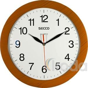 Falióra Secco fa hatású keret / fehér számlap / fekete számok 30cm