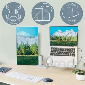 Leitz Ergo Dual helytakar&eacute;kos monitor- &eacute;s laptopkar, vil&aacute;gosz&uuml;rke