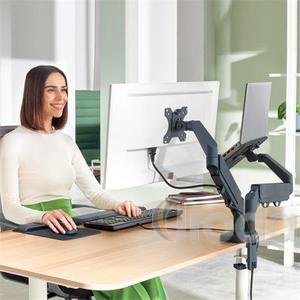 Leitz Ergo Dual helytakar&eacute;kos monitor- &eacute;s laptopkar, s&ouml;t&eacute;tsz&uuml;rke
