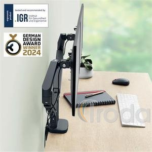 Leitz Ergo Dual helytakar&eacute;kos monitorkar k&eacute;t monitorhoz, s&ouml;t&eacute;tsz&uuml;rke