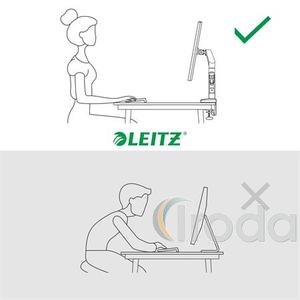 Leitz Ergo Dual helytakar&eacute;kos monitorkar k&eacute;t monitorhoz, s&ouml;t&eacute;tsz&uuml;rke