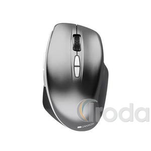Egér, vezeték nélküli, optikai, USB, Blue-LED érzékelő, CANYON MW-21, szürke