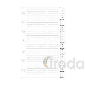 Saturnus betétlap M315/F gyűrűs kalendáriumhoz telefonregiszter fehér 2026.év