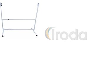 Átfordítós táblaállvány, kerekekkel, 120-200 cm táblákhoz