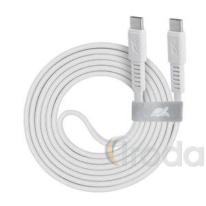 t&ouml;ltők&aacute;bel USB-C_USB-C, USB k&aacute;bel, USB-C - USB-C, 1,2 m, RIVACASE PS6005, feh&eacute;r