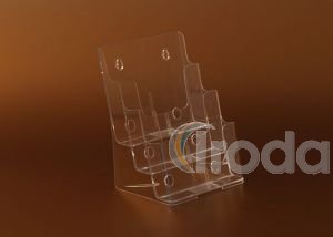 Prospektustartó A6, 3 rekeszes, asztali, a rekesz szélessége 116mm