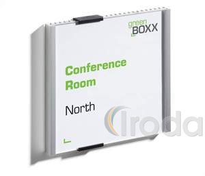 Ajtótábla Durable Info Sign, 149x148,5 mm álló formátum, akril/alumíniumból