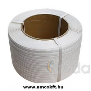 Pántszalag PP 8 x 0,45mm, cséve: 200-190. Fehér, 4500fm/tek