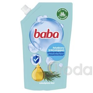Baba foly&eacute;kony szappan ut&aacute;nt&ouml;ltő 500ml antibakteri&aacute;lis, eukaliptusz illattal