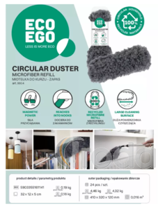 York ECO EGO teleszkópos nyelű poroló, pótfejjel