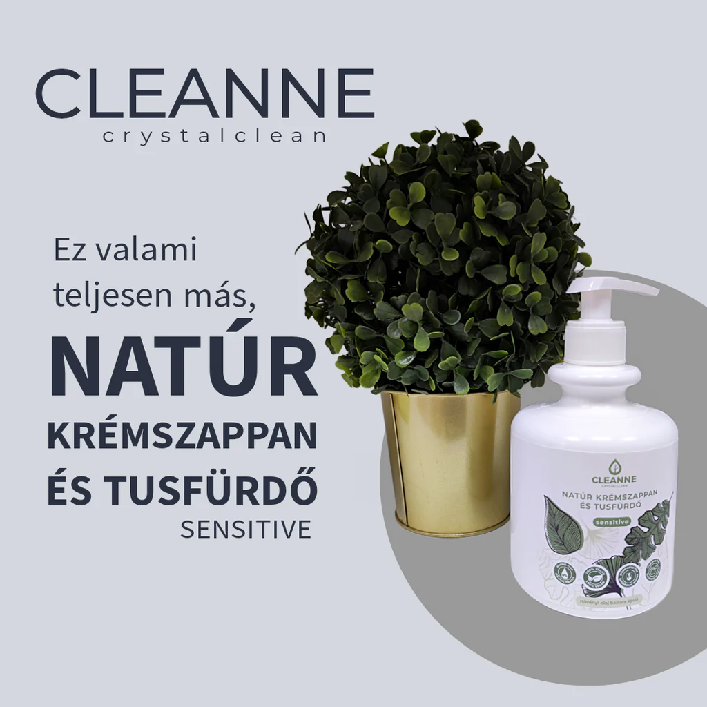 Cleanne Natur krémszappan és tusfürdő, 470g