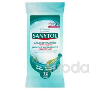 Sanytol fertőtlenítő tisztítókendő 72db/csomag