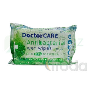 Doctor Care Plus Antibakteriális nedves törlőkendő 72 db-os