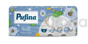 PUFINA Soft White toalettpap&iacute;r 10 tek 150 lap 2 r&eacute;tegű