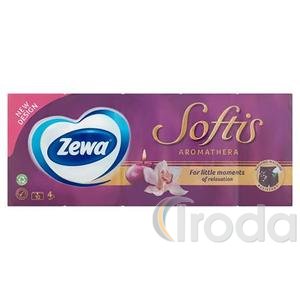 Papír zsebkendő, 4 rétegű, 10x9 db, ZEWA Softis, aromatherapia