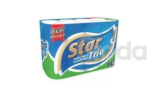 Toalettpapír Star Trio 3 rétegű, 24 tekercses